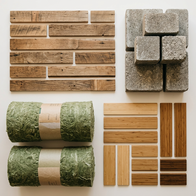 Bæredygtige byggematerialer – genanvendt træ, beton og naturisolering